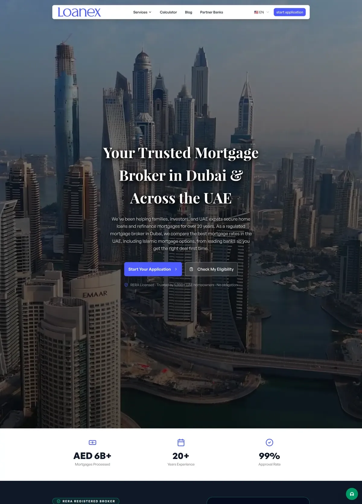 نمای سایت myloanex.com — کارگزاری وام مسکن
