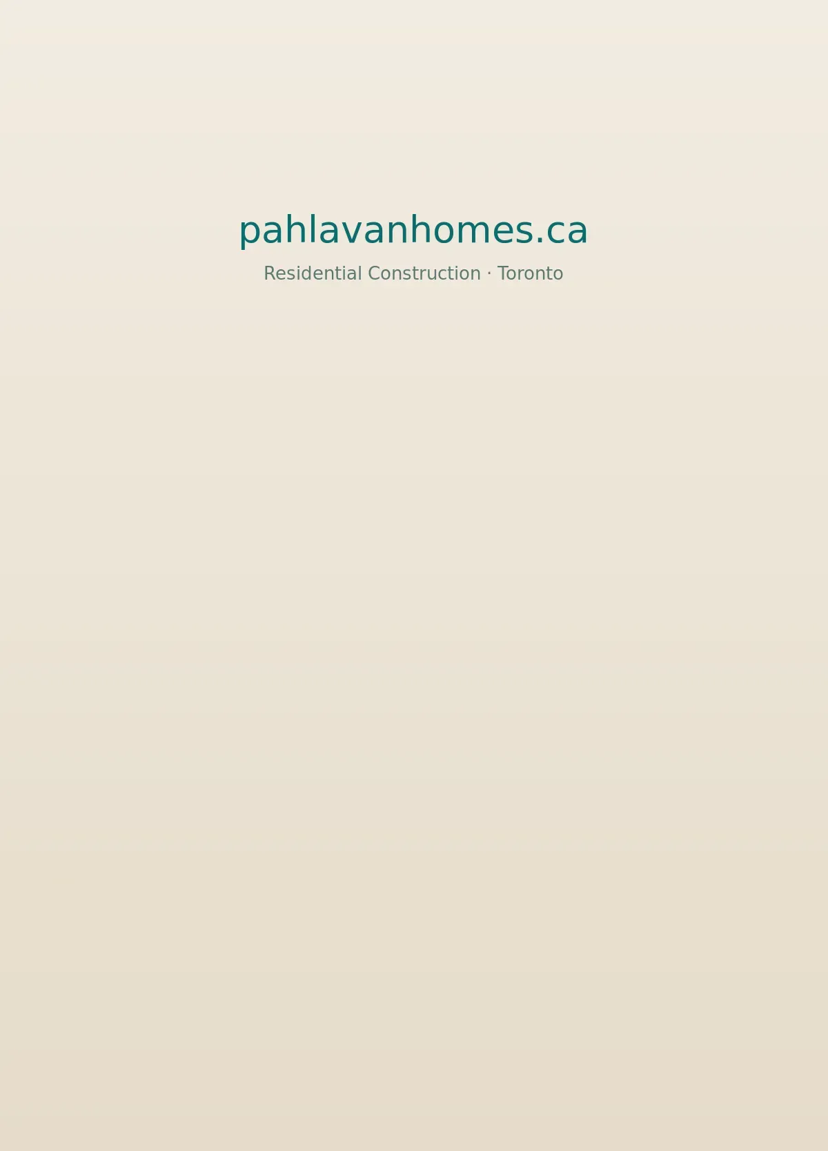 نمای سایت pahlavanhomes.ca — ساخت‌وساز مسکونی